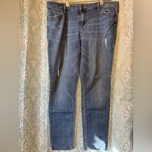 Simply Vera Vera Wang Distressed Blue Skinny Jeans